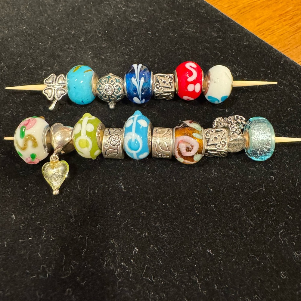 Pandora Like Colorful (17) Charms Multiple Designs/Patterns - Picture 2 of 6